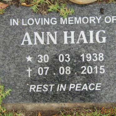 HAIG Ann 1938-2015