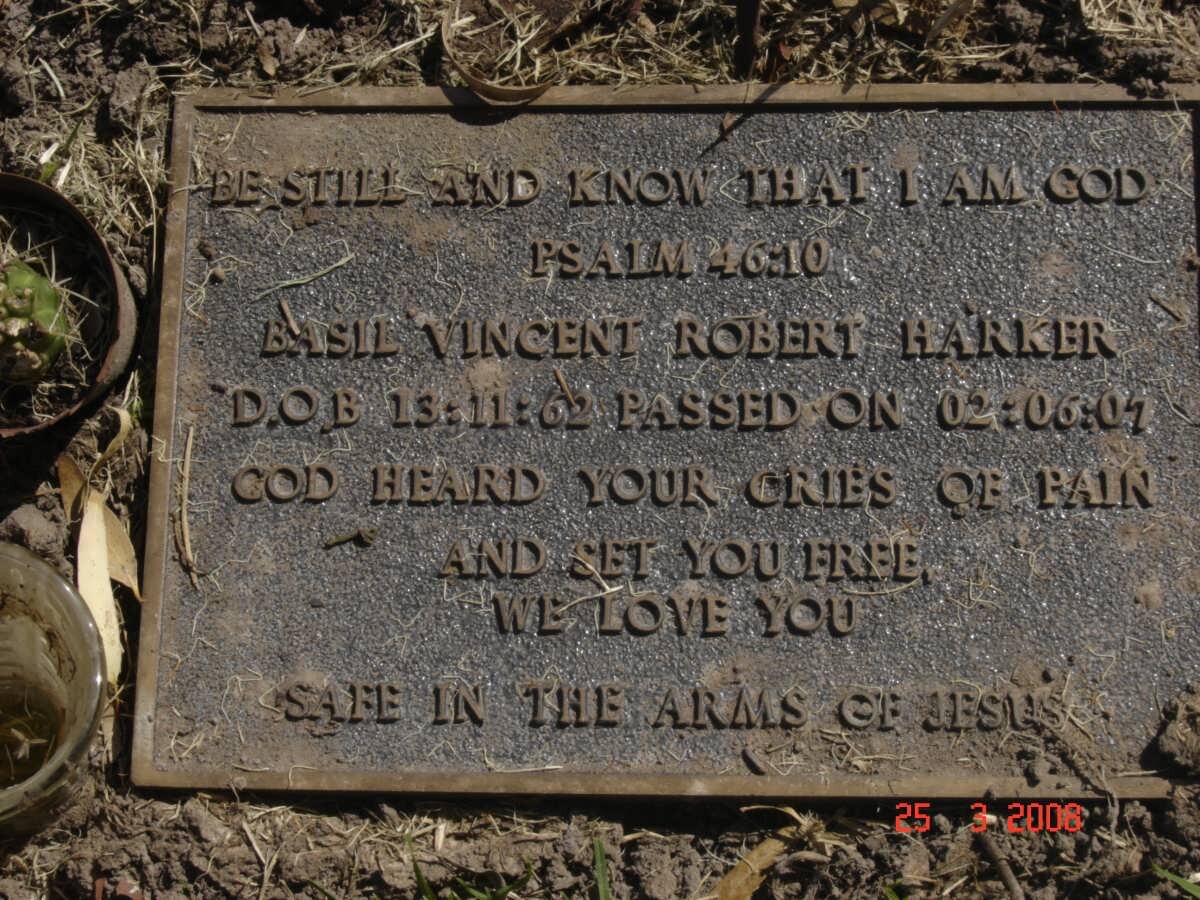HARKER Basil Vincent Robert 1962-2007