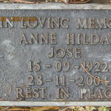 JOSE Anne Hilda 1922-2004