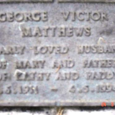 MATTHEWS George Victor 1911-1994