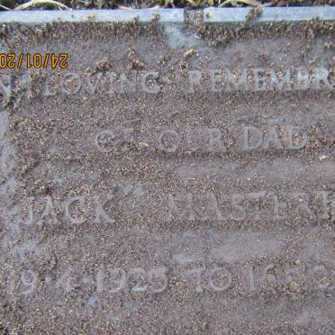 MASTERTON Jack 1925-1992
