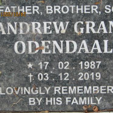 ODENDAAL Andrew Grant 1987-2019