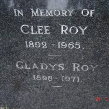 ROY Clee 1892-1965 &amp; Gladys 1898-1971