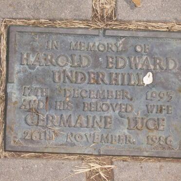 UNDERHILL Harold Edward-1993 &amp; Germaine Luce -1986