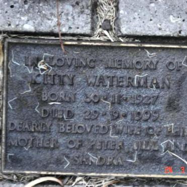 WATERMAN Kitty 1927-1999