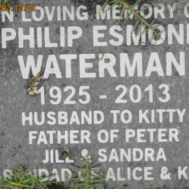 WATERMAN Philip Esmond 1925-2013