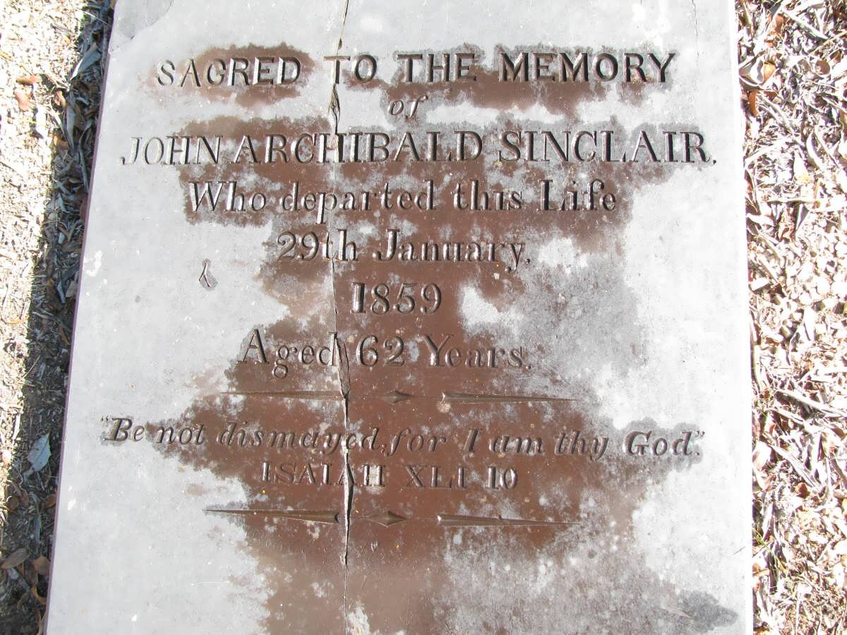 SINCLAIR John Archibald -1859