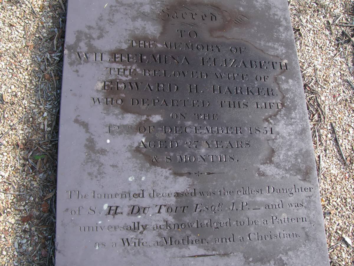 HARKER Wilhelmina Elizabeth -1851