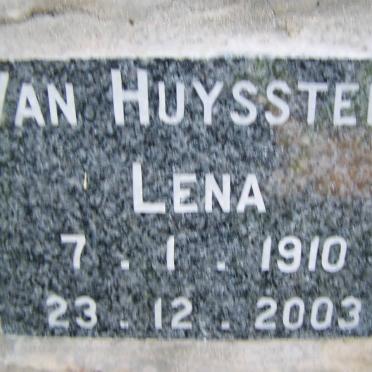 HUYSSTEEN Lena, van 1910-2003