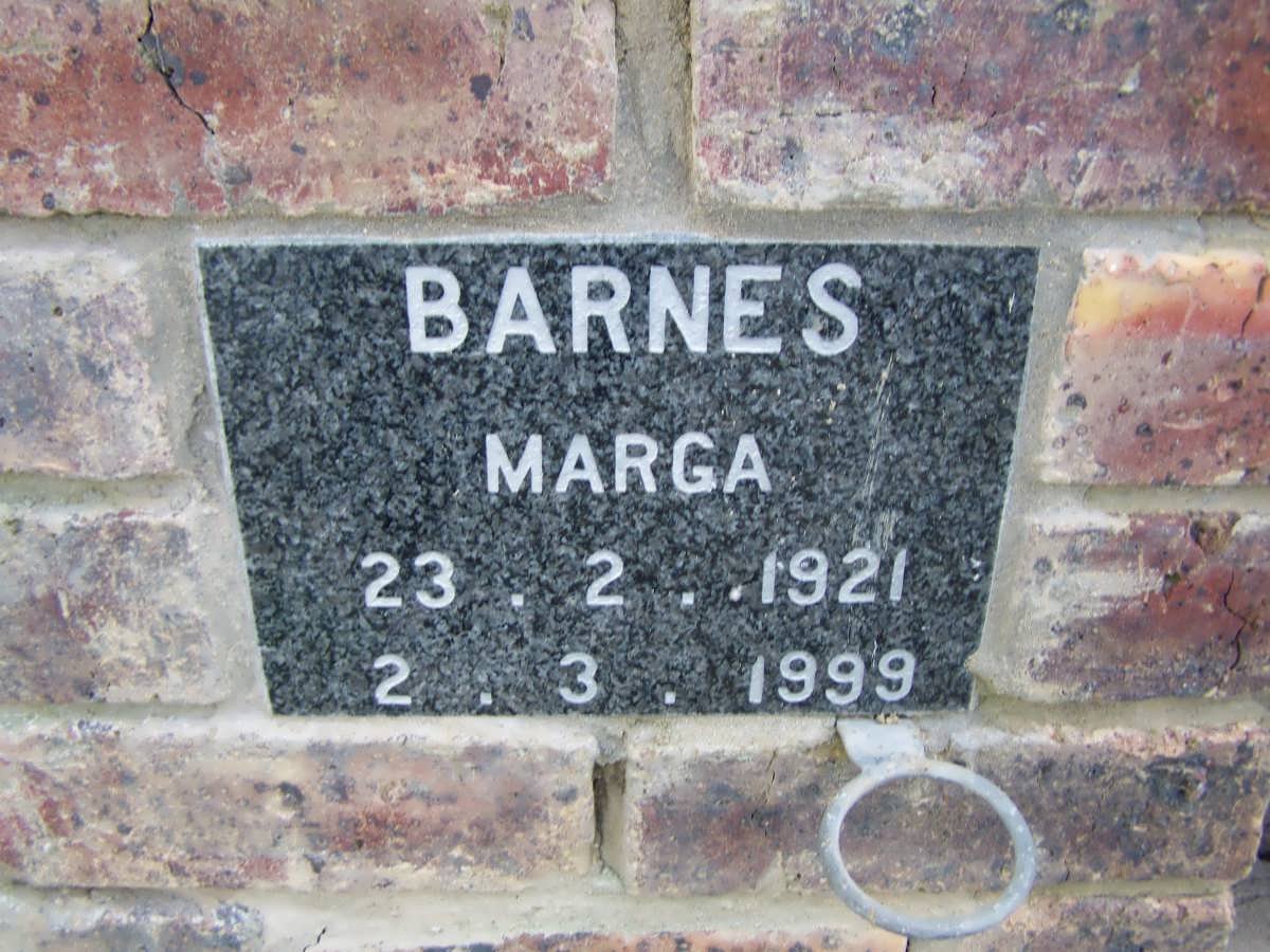 BARNES Marga 1921-1999