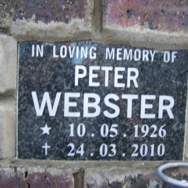 WEBSTER Peter 1926-2010