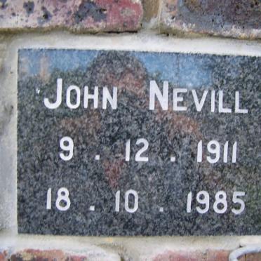 NEVILL John 1911-1985