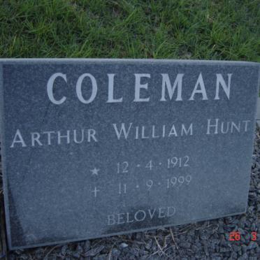 COLEMAN Arthur William Hunt 1912-1999