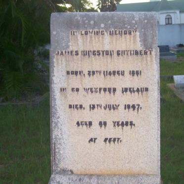 CUTHBERT James Kingston 1851-1947