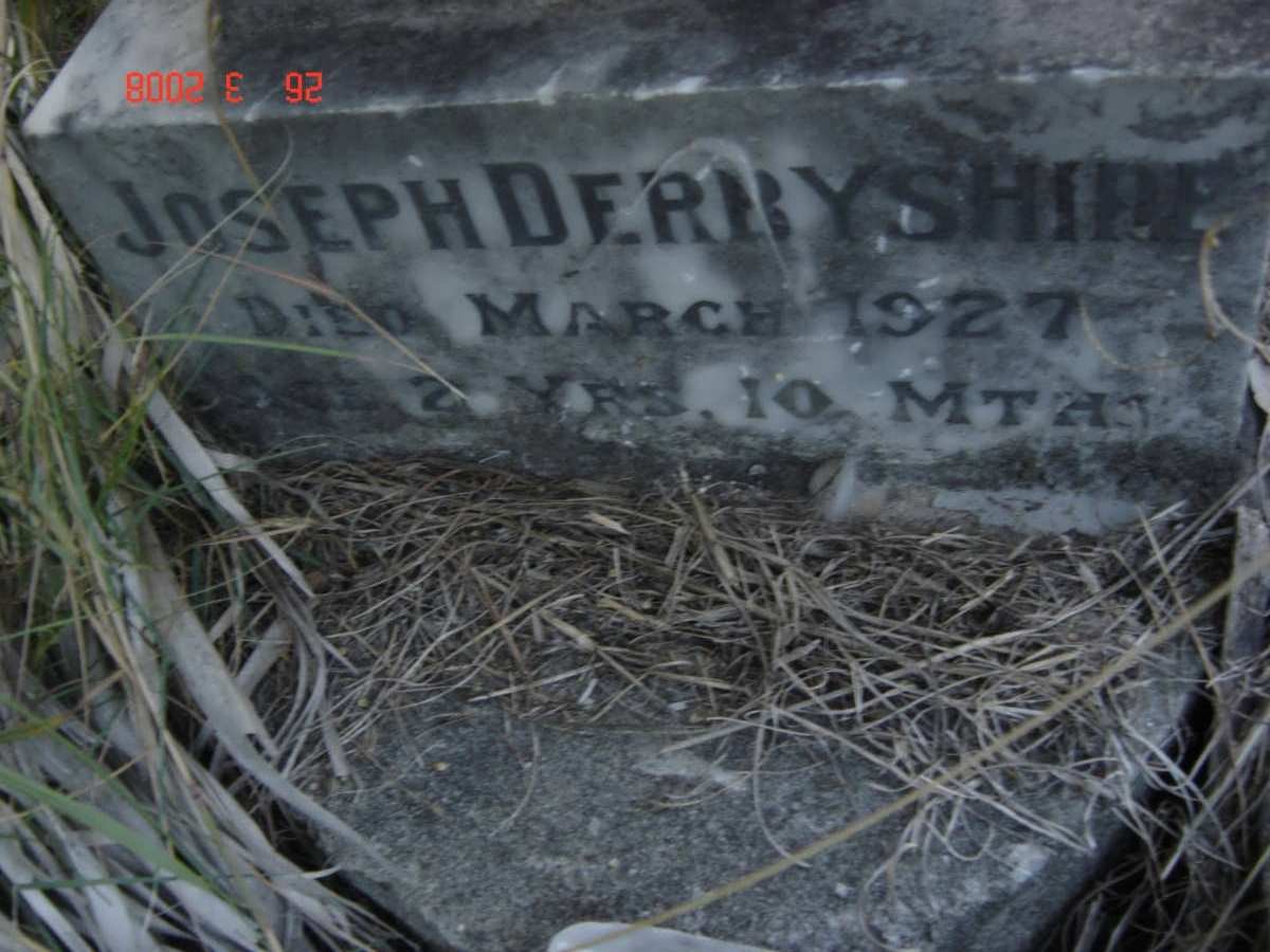 DERBYSHIRE Joseph -1927