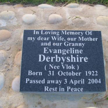 DERBYSHIRE Evangeline nee VLOK 1922-2004
