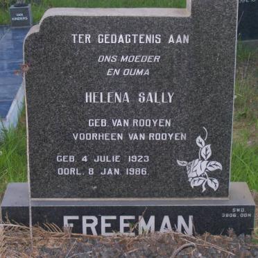 FREEMAN Helena Sally nee VAN ROOYEN 1923-1986