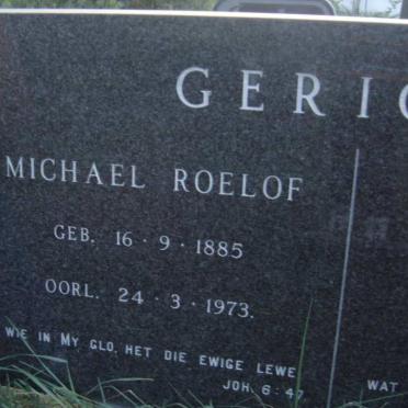 GERICKE Michael Roelof 1885-1973