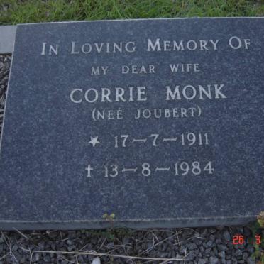 MONK Corrie nee JOUBERT 1911-1984