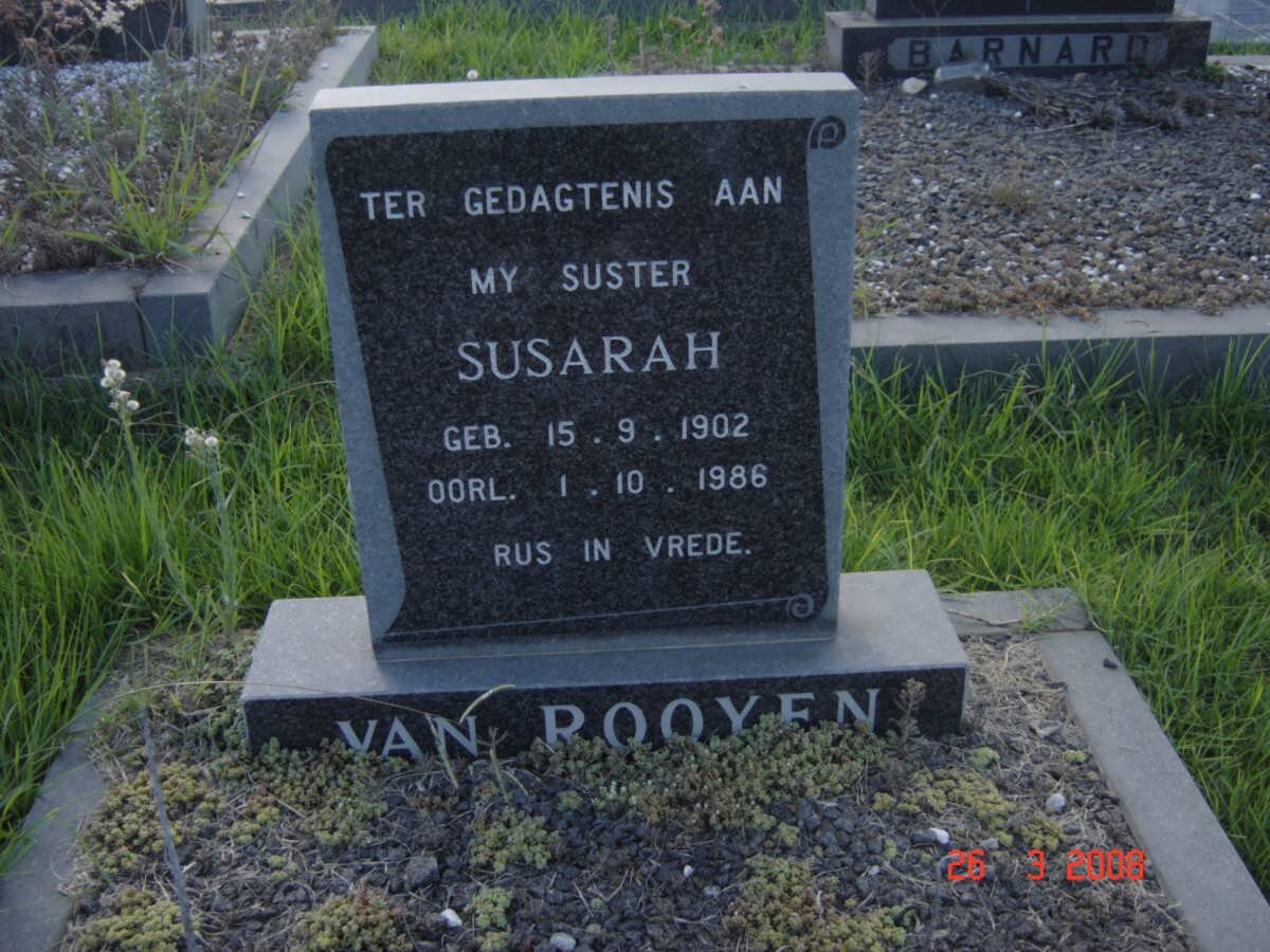ROOYEN Susarah, van 1902-1986