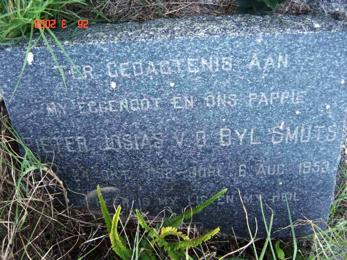 SMUTS Pieter Josias van der Byl 1882-1953