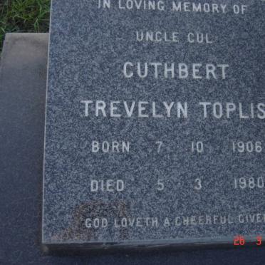 TOPLIS Cuthbert Trevelyn 1906-1980