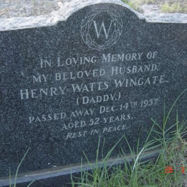 WINGATE Henry Watts -1937