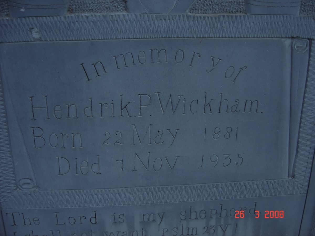 WICKHAM Hendrik P. 1881-1935