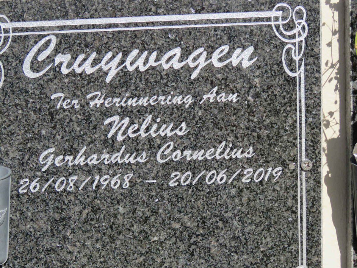 CRUYWAGEN Gerhardus Cornelius 1968-2019