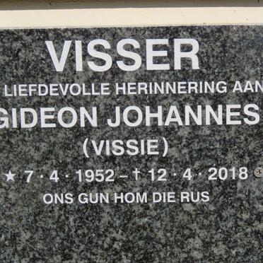 VISSER Gideon Johannes 1952-2018