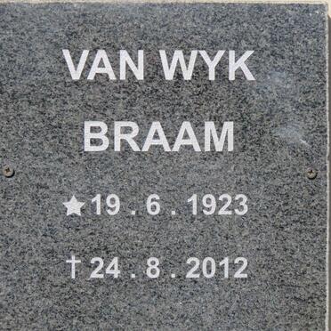 WYK Braam, van 1923-2012