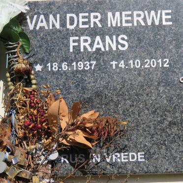 MERWE Frans, van der 1937-2012