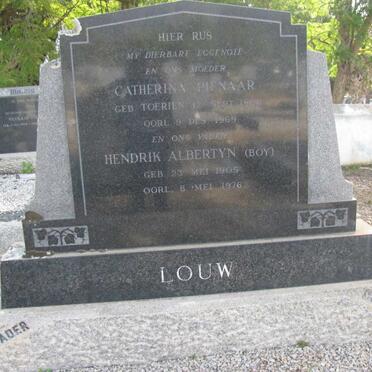 LOUW Hendrik Albertyn 1905-1976 &amp; Catherina Pienaar TOERIEN 19??-1969