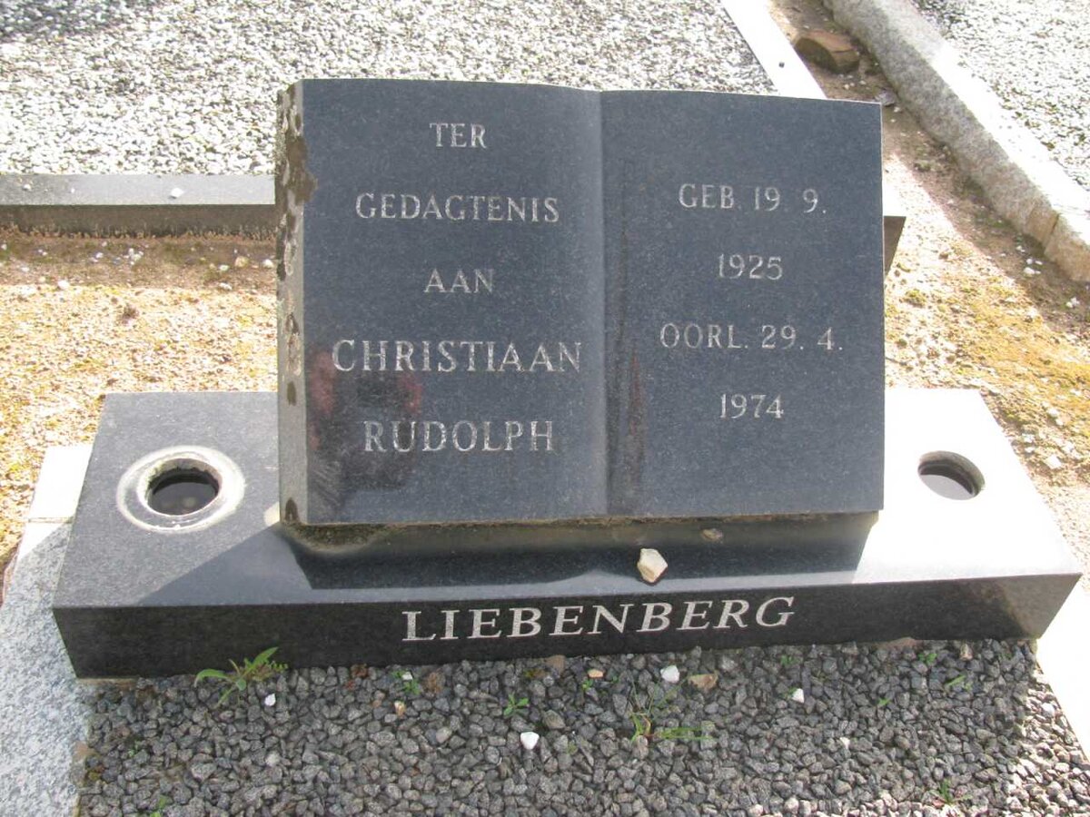 LIEBENBERG Christiaan Rudolph 1925-1974