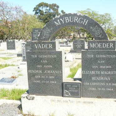 MYBURGH Hendrik Johannes 1891-1964 &amp; Elizabeth Magrietha Hendrina CARSTENS 1885-1964