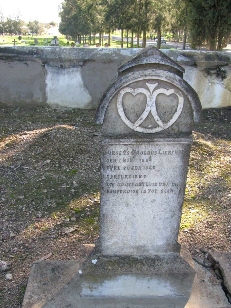 LIEBENBERG Helena S. nee MOUTON 1869-1935 :: LIEBENBERG Jurgens Jacobus 1884-1943