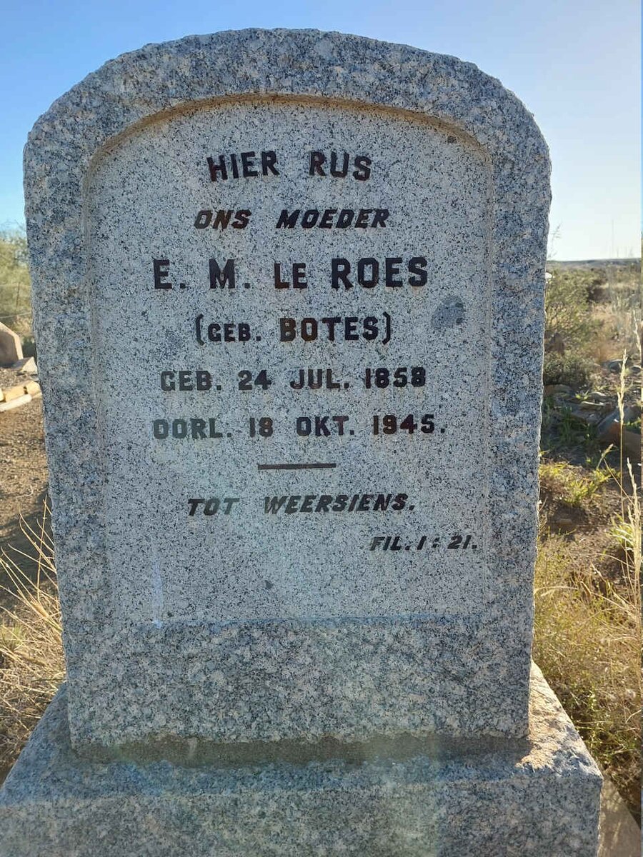 ROES E.M., le nee BOTES 1858-1945