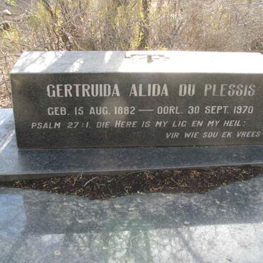 PLESSIS Gertruida Alida, du 1882-1970