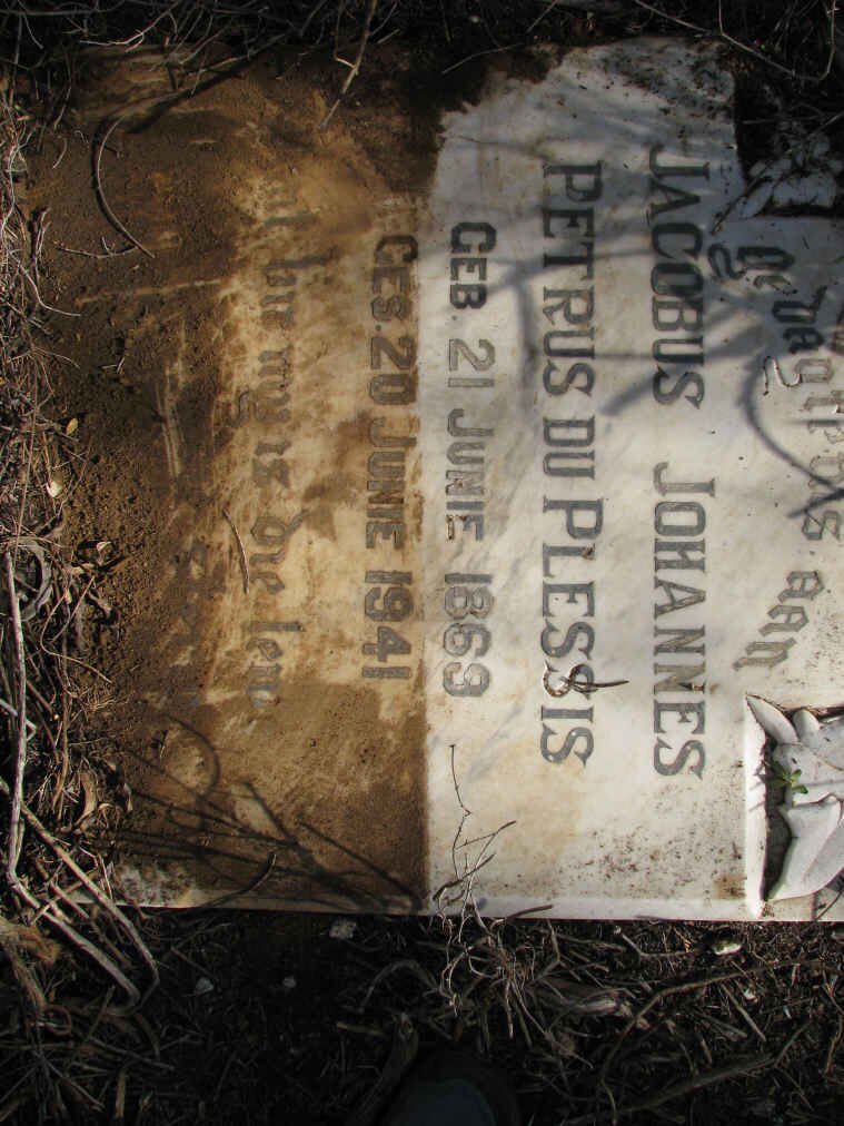 PLESSIS Jacobus Johannes Petrus, du 1869-1941