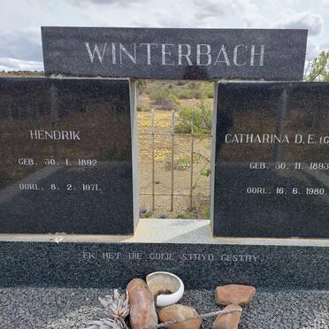 WINTERBACH Hendrik 1892-1971 &amp; Catharina D.E. GOUWS 1893-1980