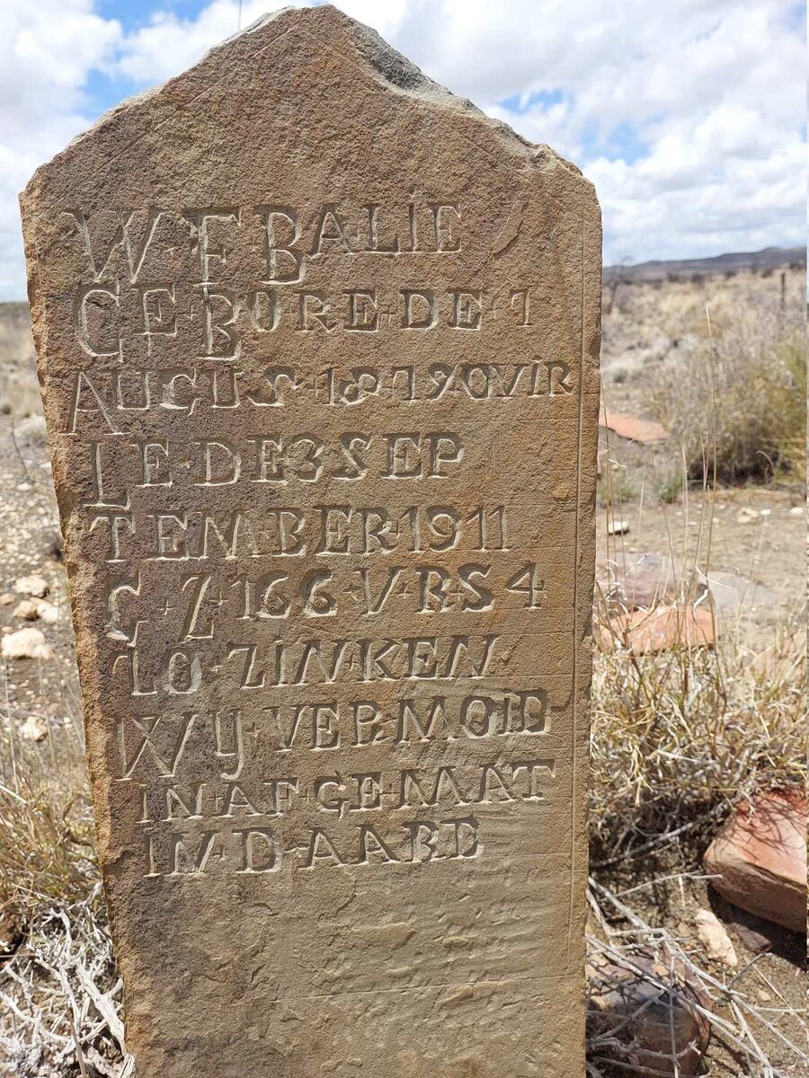 BALIE W.F. 1879-1911