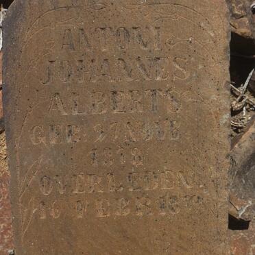 ALBERTS Antoni Johannes 1878-18?9