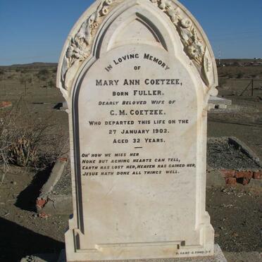 COETZEE Mary Ann nee FULLER -1902