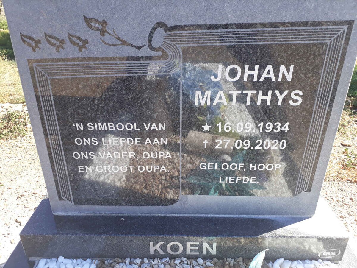 KOEN Johan Matthys 1934-2020