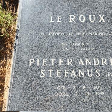 ROUX Pieter Andries Stefanus, le 1935-1995