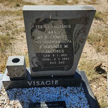 VISAGIE Johannes M. Jacobus 1931-1983 & Anna Johanna Catharina 1934-2020