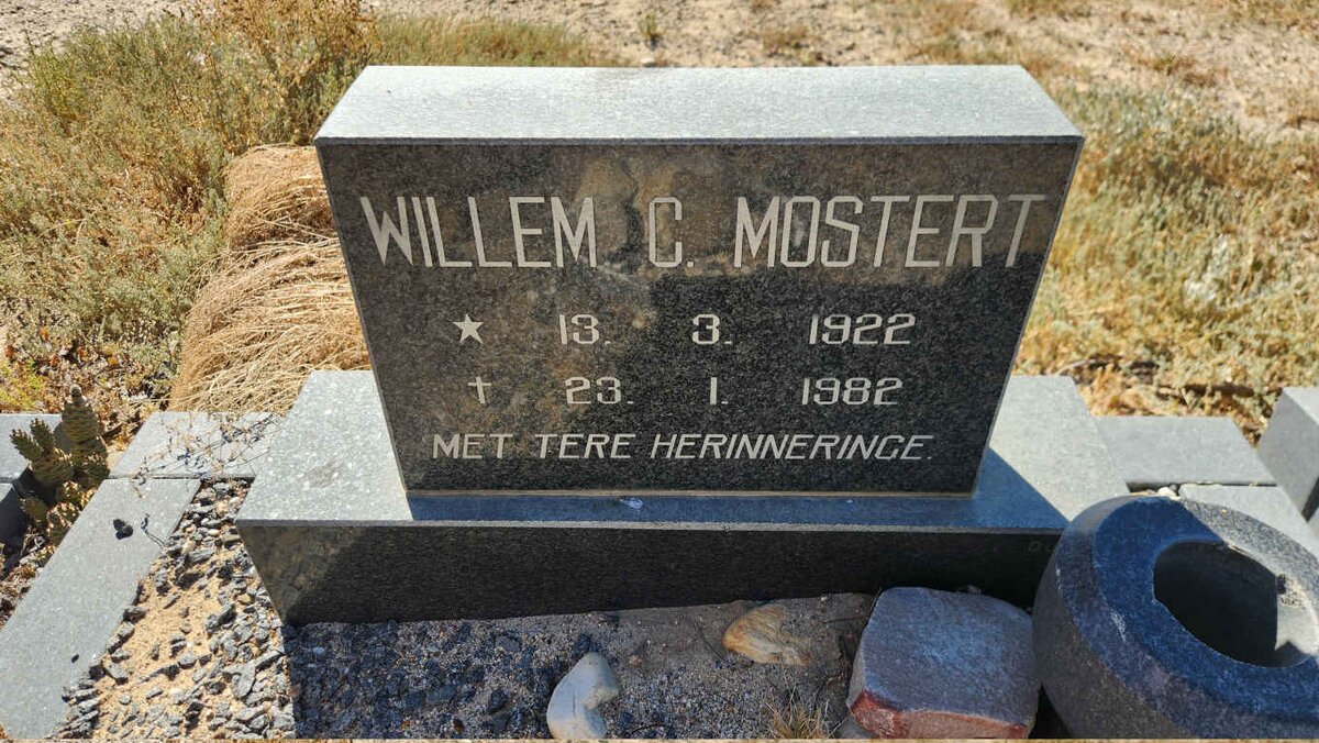 MOSTERT Willem C. 1922-1982