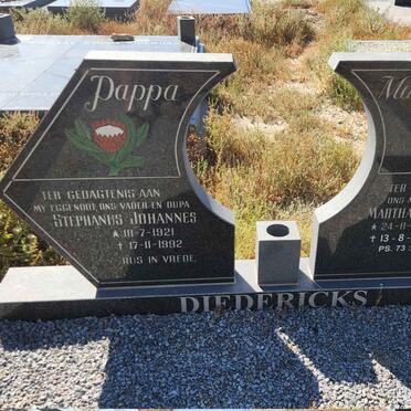 DIEDERICKS Stephanus Johannes 1921-1992 & Martha Maria G. 1925-2017