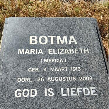 BOTMA Maria Elizabeth 1913-2008