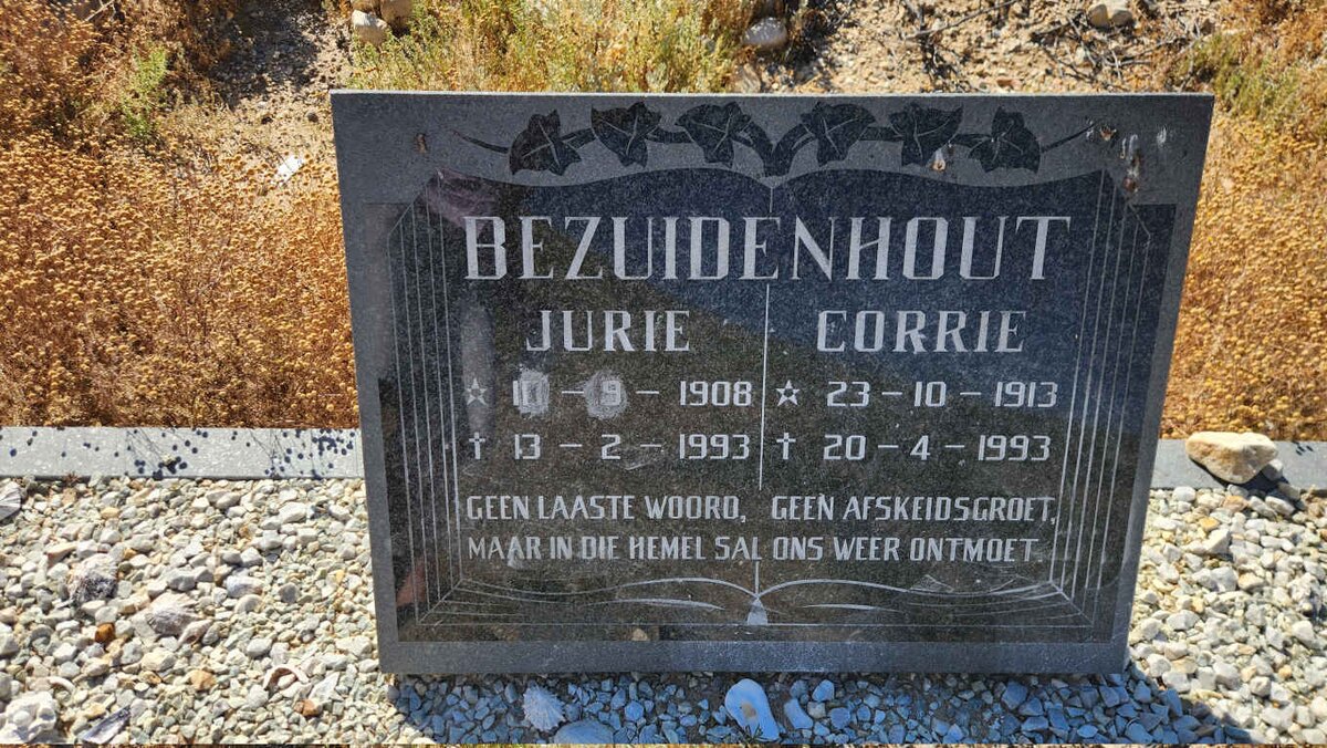 BEZUIDENHOUT Jurie 1908-1993 & Corrie 1913-1993